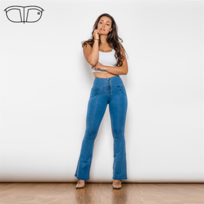 Shascullfites Womens Bootcut Flare Jeans Bell Bottoms Skinny - Main Image