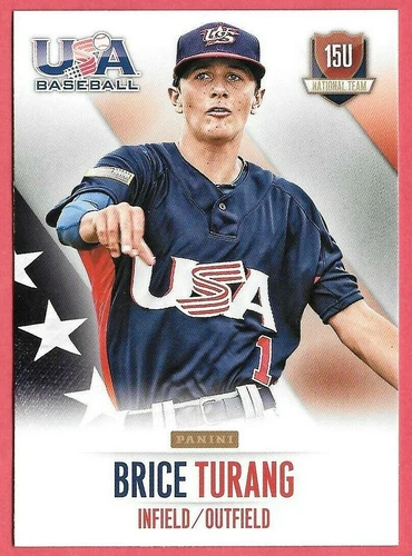 2014 Brice Turang Panini USA Baseball Rookie - Milwaukee Brewers