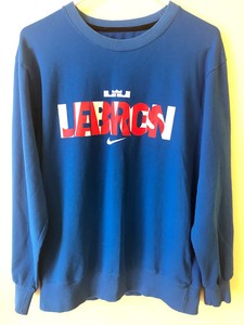 Nike Lebron James Mens Sweater XL Slim Fit Blue White Red NBA Lakers Heat Cavs | eBay