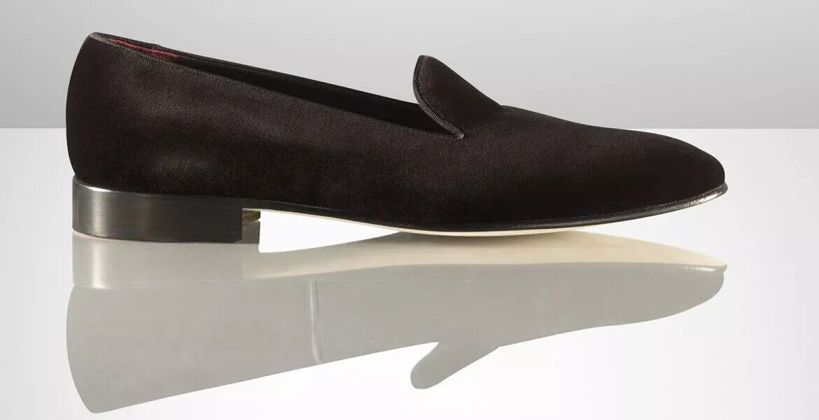 SAOLA Scarpe uomo fatte a mano mocassino velluto marrone ciabatte suola pelle abbigliamento formale casual