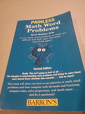 Barron's Painless Ser.: Painless Math Word Problems by Marcie F. Abramson (2001,