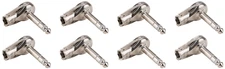 (8 PACK) SWITCHCRAFT 238X 1/4" 6.35 mm Stereo Right Angle Flat Male Pancake Plug