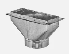 24 In. X 6 In. X 8 In. 26 GA Universal Register Box With Flange