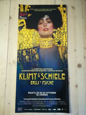 KLIMT & SCHIELE EROS E PSICHE Locandina Cinema 33x70 Poster Originale Arte Film