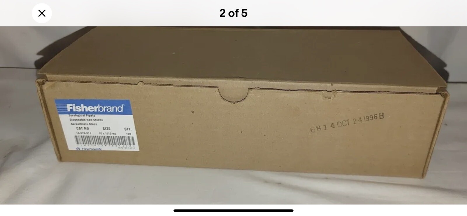 100 lot Fisherbrand Glass 10x 1/10 ml Serological Pipette Pipet eBay