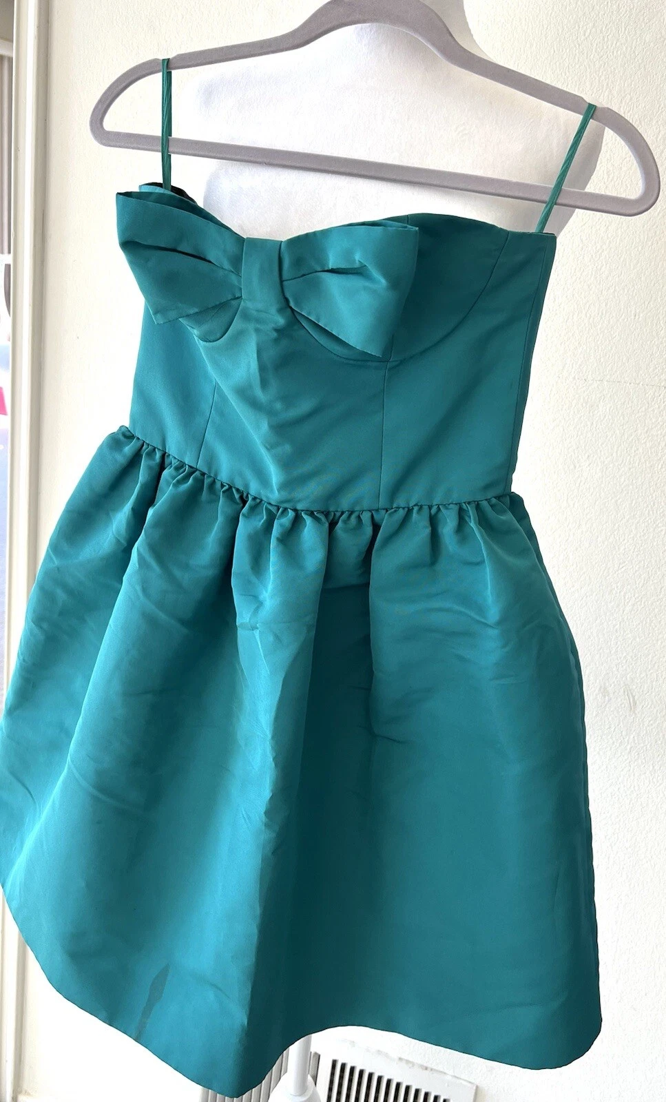 Abito Valentino rosso verde fiocco S