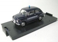 Fiat 600 D Carabinieri (1965) 1:43 Brumm In Ovp Mit Acrylhaube