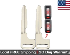 2x New Replacement Key Fob Remote Uncut Insert Blade For Select Mitsubishi