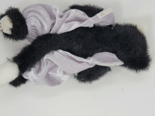 TY 1993 ""Purrcy"" Attic Treasures Collection Nuevo con etiquetas 9" felpa articulada gato en mono - Imagen 9 de 9