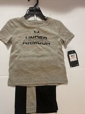 Under armor, two-piece toddler shorts set