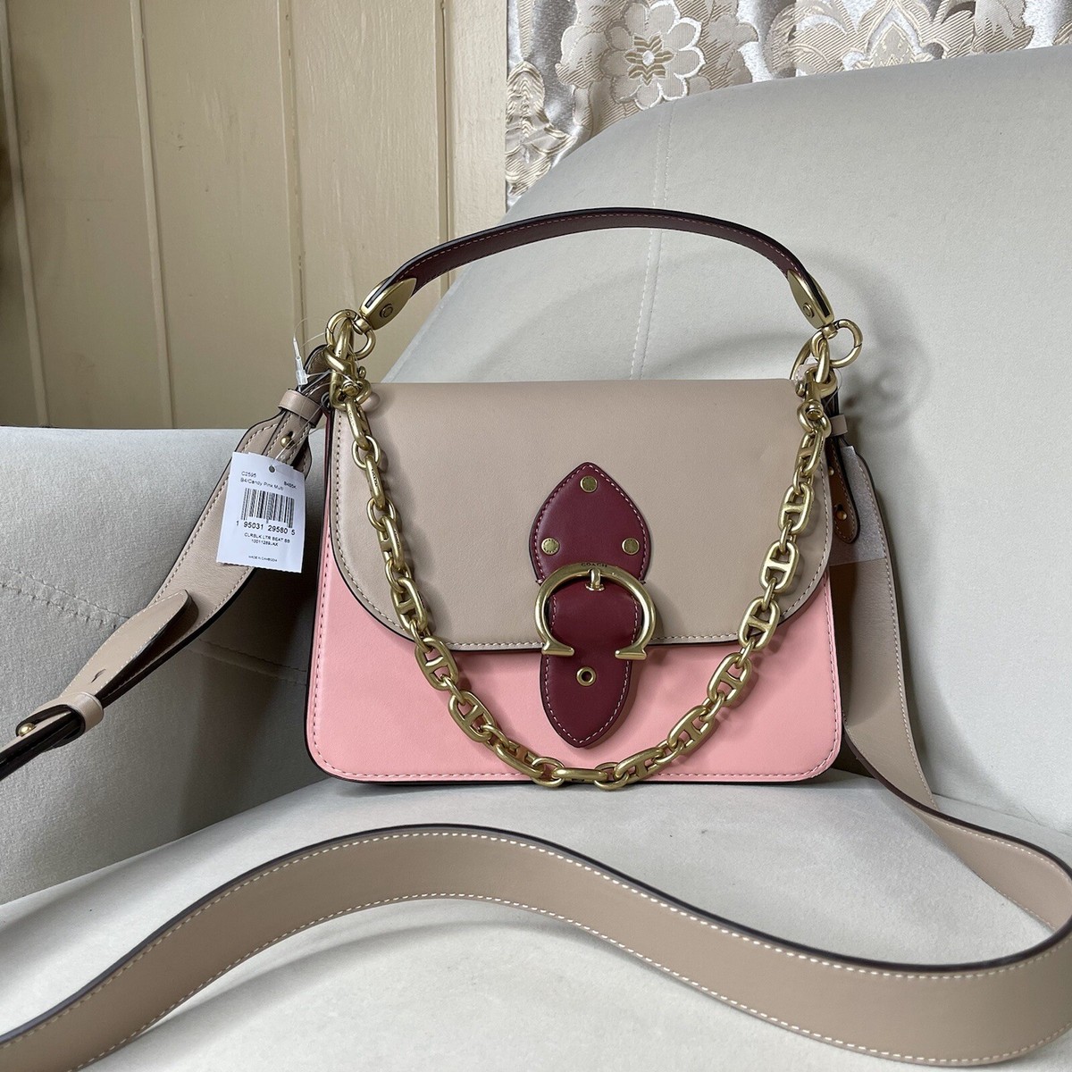 New! Coach Beat Shoulder Bag-Colorblock w/Glovetanned