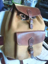 VTG Village Timberland  brown Saddle Leather large back pack 3  (on sale)