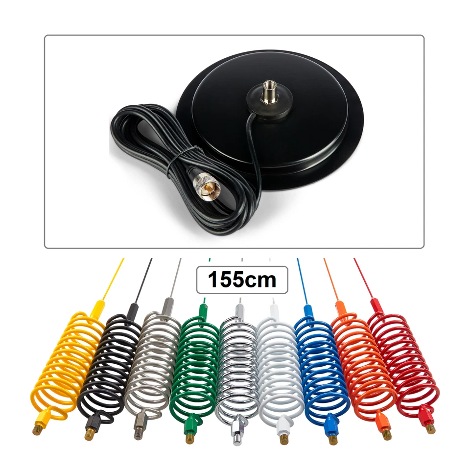 MOONRAKER Springer CB Antenna (155 cm) + Mag Mount Kit