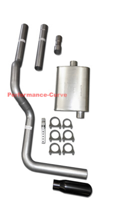 Mandrel Exhaust w/ Big Max Turbo Muffler - Mellow Fits 88-01 Dodge Ram 5.2 5.9
