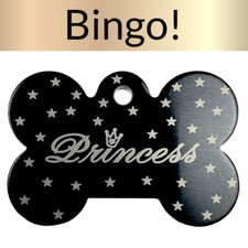 Custom Engraved Dog Tags Personalized Dog Collar Pet Tags Engraved Bone PRINCESS