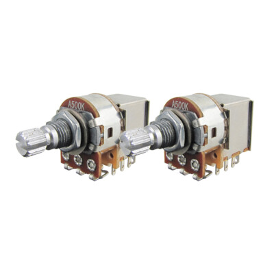 FLEOR 2PCS Short Shaft Push Pull Potentiometer A500K Gitarrenpotis