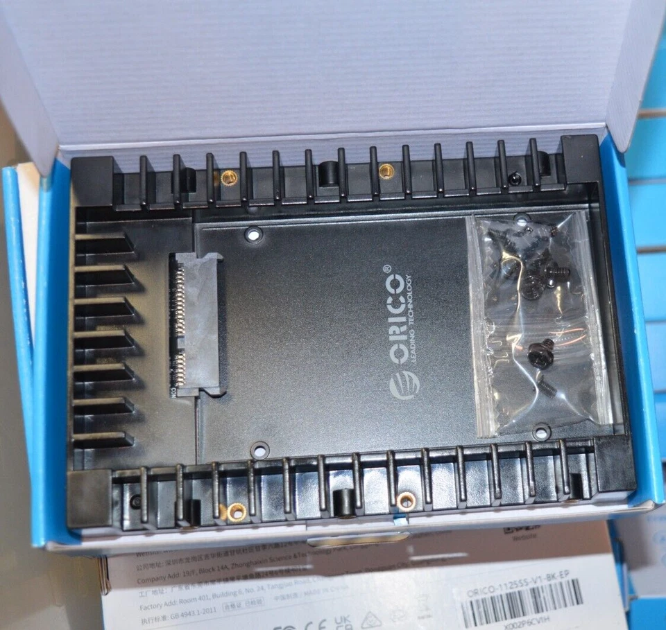 4x Lot New Orico 1125SS 2.5 to 3.5 inch Hard Drive Caddy Adapter 6Gbps Black - Image 2 of 4