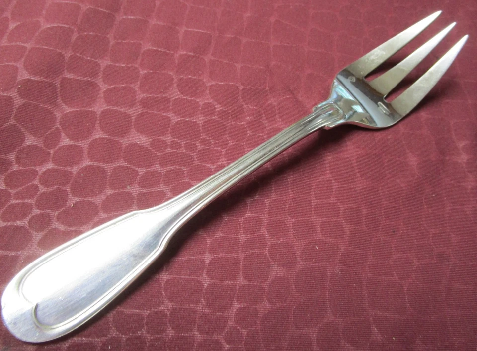 CHINON 3 cucharas de mesa 4 tenedores de postre ALFENIDE placa de plata francesa sin monogramas Foto 4 de 4