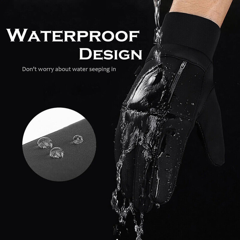 Mens Winter Gloves Thermal Warm Waterproof Ski Snowboarding Driving