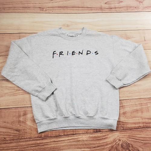 Friends Pullover Damen mittelgrau schwarz Sweatshirt Oversize TV Show Damen