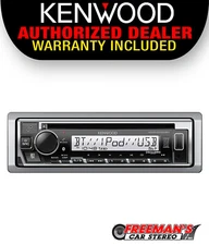 Kenwood KMR-D382BT 1-DIN Marine CD Receiver with Bluetooth, SiriusXM Ready