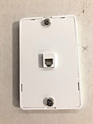 1 - Leviton 40214-W White Wall Mount RJ-11 Telephone Jack - New