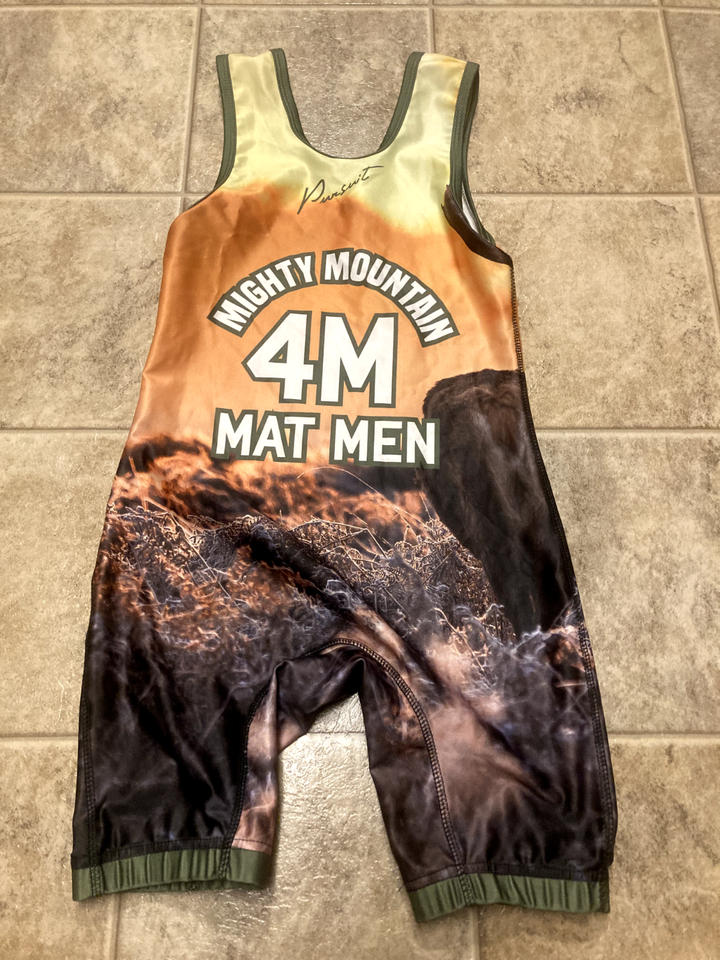 4M Mighty Mountain Mat Men Wrestling singlet Folkstyle / Freestyle YL
