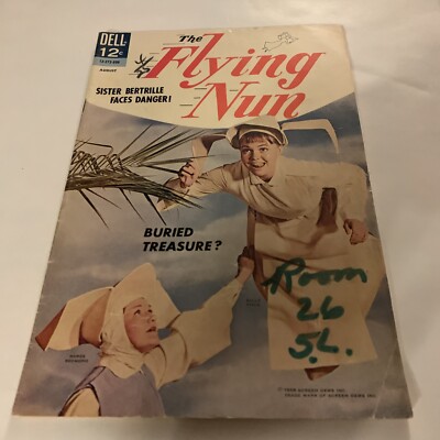 The FLYING NUN # 3 DELL COMICS August 1968 SALLY FIELD TV SERIES w PHOTO COVER