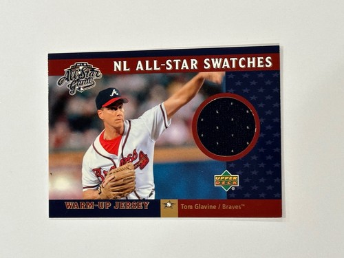 2002 Upper Deck Tom Glavine NL All-Star Swatches Warm-Up Game Jersey #ASN-TG
