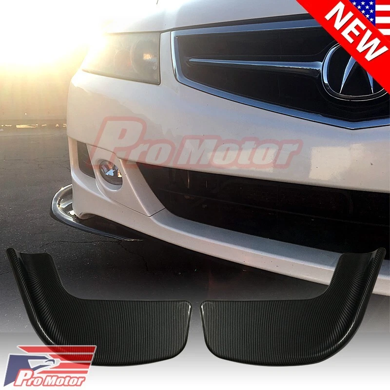 Universal Front Bumper Lip Chin Skirt Spoiler Splitter Canard Diffuser Winglet - Image 2 of 4