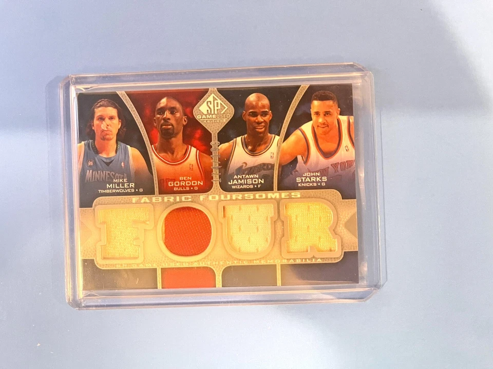 2009 UD SP GAME USED FARIV FOURSOMES MILLER GORDON JAMISON STARKS 174/199 - Image 3 of 4