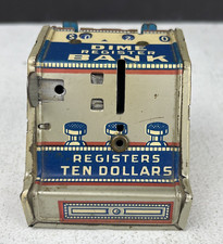 J. CHEIN DIME REGISTER BANK (TEN DOLLARS) - CASH REGISTER SHAPE MADE IN USA
