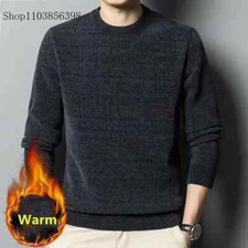 Men's Thickened Sweater Knitted Sweaters Men Neck Top Pullover Male Knitwear