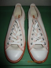 New Converse "CT TOE OX" White and Orange Mens Size 7 Athletic Shoes