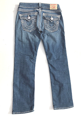 TRUE RELIGION BILLY QT デニム　28インチ True Religion 'BILLY BIG QT' with Iconic Big QT Stitch Blue