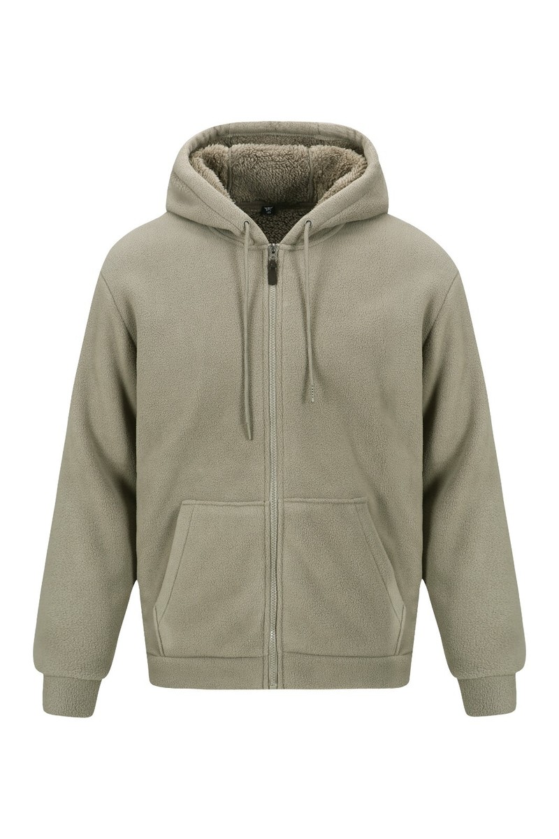 Boa Fleece Hooded Zip-Up Jacket, Soft Warm Sherpa Material, Winter  
