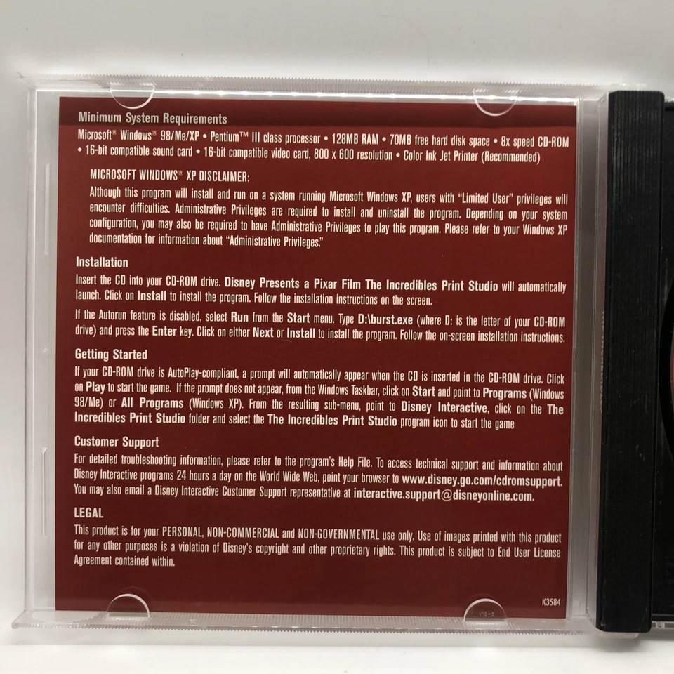 The Incredibles Print Studio Disney Pixar Win 98 Me XP - Image 4 of 4