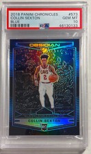 COLLIN SEXTON 2018 CHRONICLES OBSIDIAN BLUE PRIZM RC #D /99 PSA 10 GEM POP 11