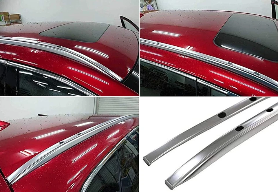 Рельсы на крышу для Mazda CX-9 CX9 2016-2023 алюминиевые багажные поперечные дуги серебристые - Изображение 3 из 4