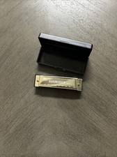 DMTS Harmonica 10 Hole Preowned Brass Colored Shiny With Case