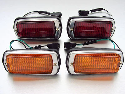 DATSUN 510 120Y B210 240z side marker lights NEW red amber - Bild 1 von 2