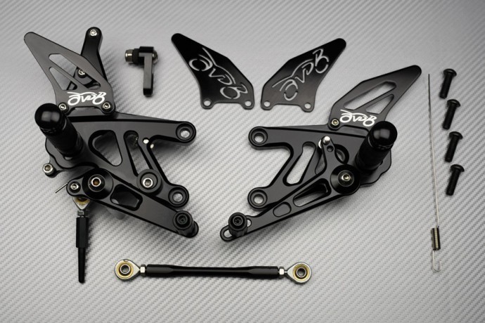 Repose-pieds arrière réglable noir Racing de rechange pour Aprilia TY