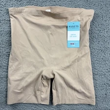 Assets By Spanx Shaping Girl Short Womens Large Beige Shapewear Shorts