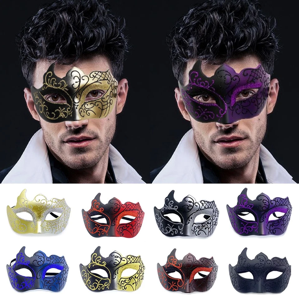 Venetian Roman Warrior Masquerade Party Mask for Men Ball Halloween Prom Phantom - Image 3 of 4