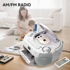 CD Player Boombox TR621 Cassette Player Portable AM FM Radio Stereo for Home