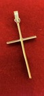 VTG 14k Yellow Gold Cross Pendant On New 14k Yellow Gold Vermeil Rope Chain 22” — photo 2