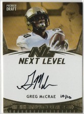 Greg McCrae 2021 Sage Premier Draft Next Level Rookie AUTO Gold #