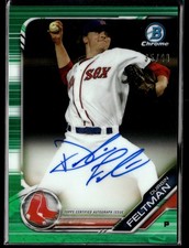 2019 Bowman Chrome Prospects Auto Green Refractor #CPA-DF Durbin Feltman #/99