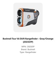 Bushnell Tour V6 Shift Rangefinder - Gray/Orange (202321P)