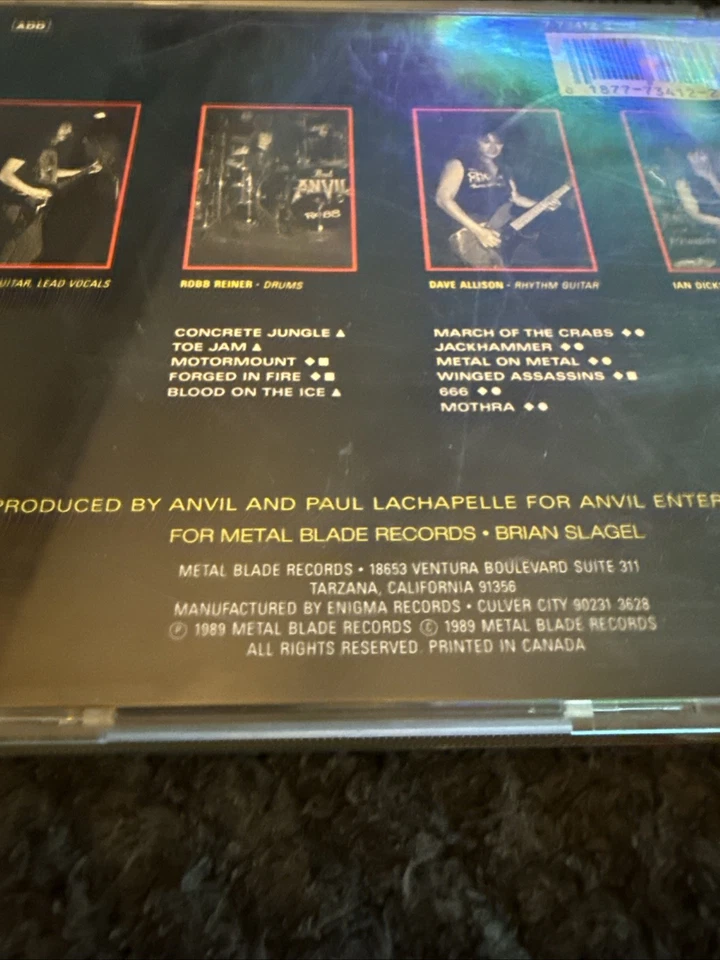 ANVIL - PAST AND PRESENT LIVE IN CONCERT CD 1989 Blade Records Foto 3 de 4